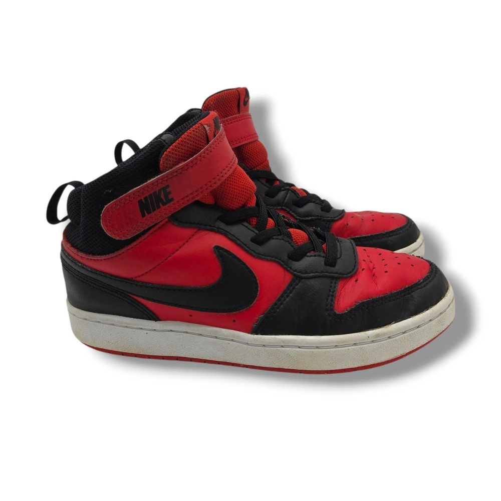 Nike Court Borough Mid 2 Sneakers PS Youth 3 Black University Red‎ CD7783-602
